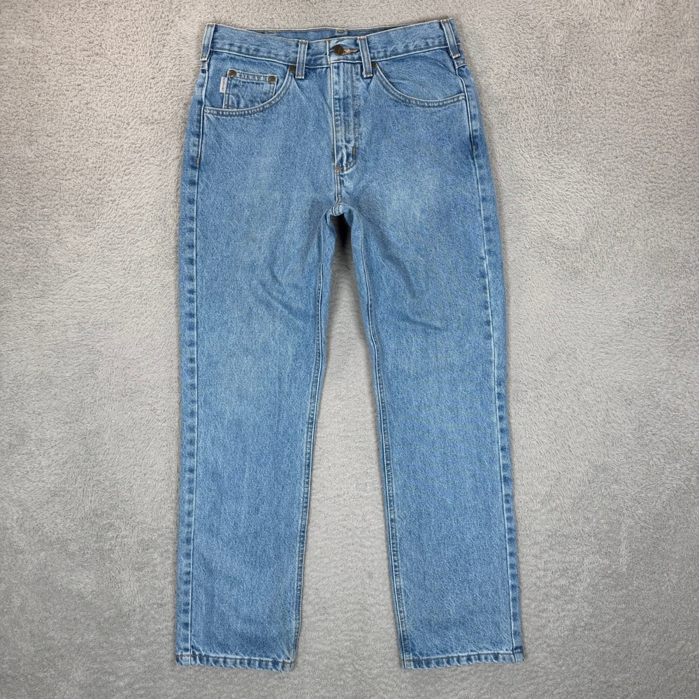 Carhartt B18-STW Mens Relaxed Fit Straight Leg Jeans Stonewash Blue 32x30